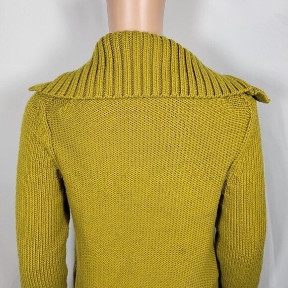 Max Azria Collection Women's Knit 100%Wool Button Up Sweater Roll Sleeves Size M - Picture 7 of 15